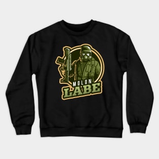 The Gas Mask Soldier With A Rifle Crewneck Sweatshirt